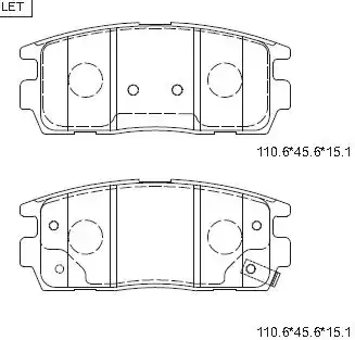 Тормозные колодки дисковые ASIMCO KD6211
