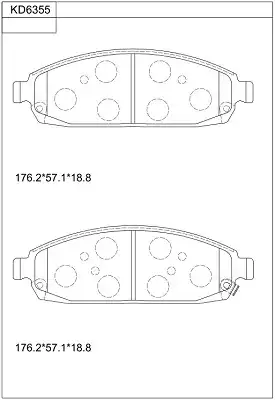 тормозные колодки KD6355 ASIMCO