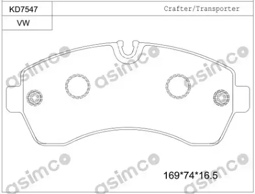 ТОРМОЗНЫЕ КОЛОДКИ KD7547 ASIMCO