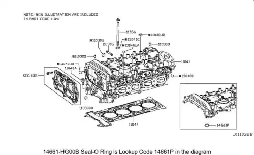 14661HG00B САЛЬНИК INFINITI