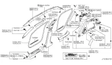 Уплотнитель двери INFINITI 769221CA0B