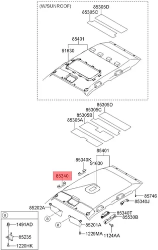 Ручка двери MOBIS 853401C051QS