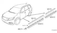 МОЛДИНГ ДВЕРИ 828779PB0A NISSAN