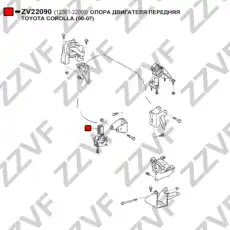 Подушка крепления двигателя ZZVF ZV22090