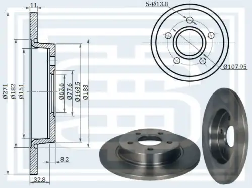 Тормозной диск STARKE 176-924