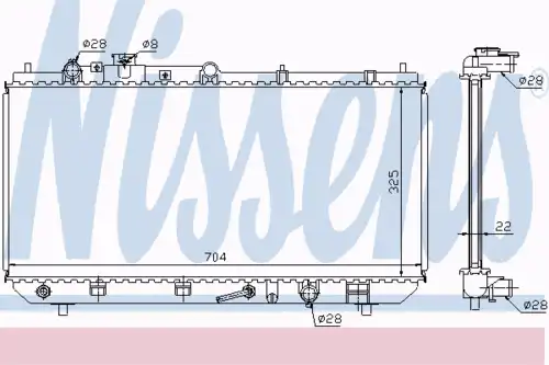 Радиатор кондиционера (конденсатор) NISSENS 62404A