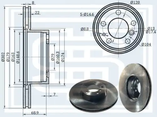 Тормозной диск STARKE 171-927
