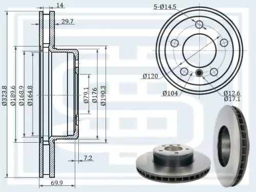 Тормозной диск STARKE 171-925