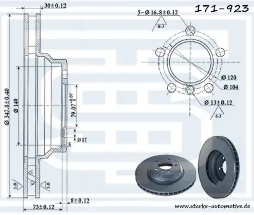 Тормозной диск STARKE 171-923