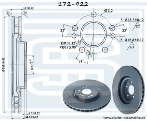 Тормозной диск STARKE 172-922
