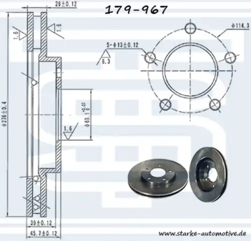 Тормозной диск STARKE 179-967