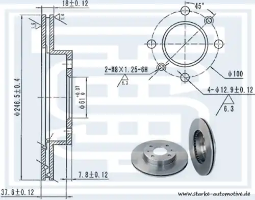 Тормозной диск STARKE 179-954