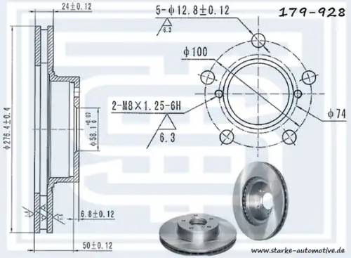 Тормозной диск STARKE 179-928