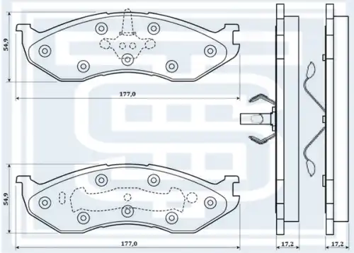 Тормозные колодки дисковые STARKE 177-708