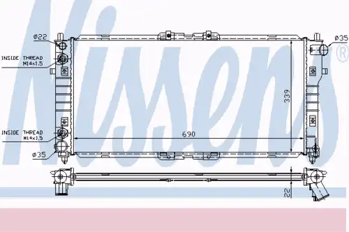 Радиатор кондиционера (конденсатор) NISSENS 62486A
