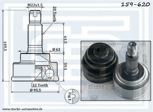 ШРУС_STARKE AUTOMOTIVE 159-620