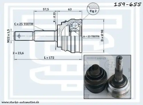 ШРУС_STARKE AUTOMOTIVE 159-655