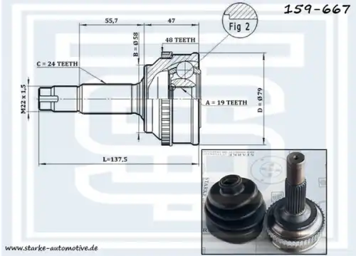 ШРУС_STARKE AUTOMOTIVE 159-667