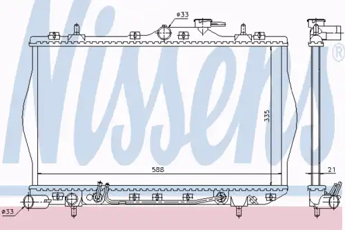 Радиатор кондиционера (конденсатор) NISSENS 670011