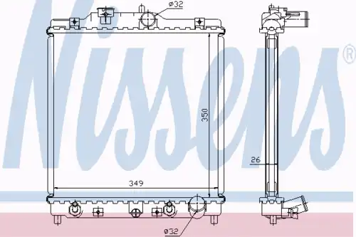 Радиатор кондиционера (конденсатор) NISSENS 63340A
