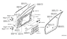 Уплотнитель двери NISSAN 80830-CG000
