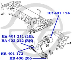Рычаг подвески HANSE HA402212