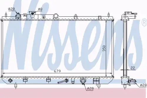 Радиатор кондиционера (конденсатор) NISSENS 62508A