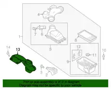 Патрубок воздушный CA0113200A MAZDA