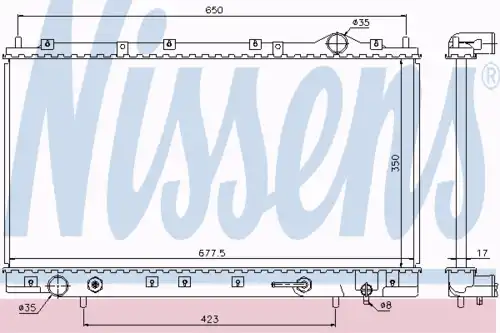 Радиатор кондиционера (конденсатор) NISSENS 62866