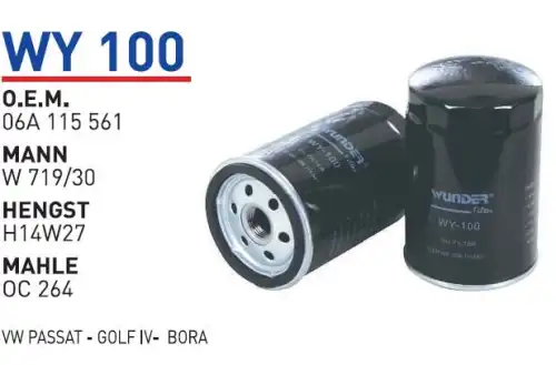 Фильтр масляный WUNDER WY-100