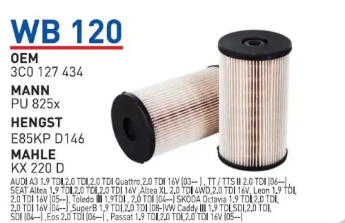 Топливный фильтр WUNDER WB-120