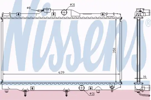 Радиатор кондиционера (конденсатор) NISSENS 64628A