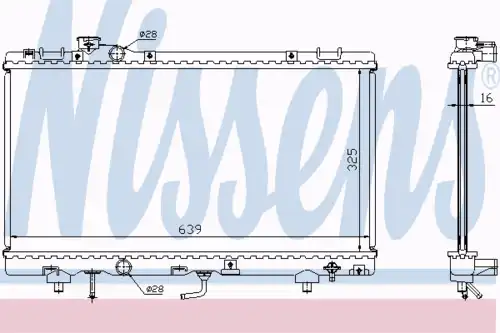 Радиатор кондиционера (конденсатор) NISSENS 64704A