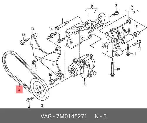 Ремень клиновой VAG 7M0145271