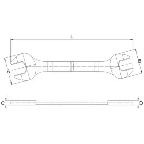 Ключ рожковый 9х11 мм AWTEDS0911 LICOTA