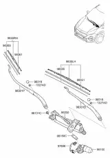 ПОВОДОК СТЕКЛООЧИСТИТЕЛЯ ПРАВЫЙ 98321D9000 KIA