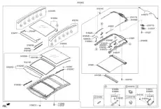 81614D4000 УПЛОТНИТЕЛЬ СТЕКЛА ПАНАРАМНОГО ЛЮКА KIA