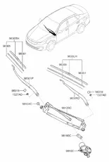ДЕРЖАТЕЛЬ ЩЕТКИ СТЕКЛООЧИСТИТЕЛЯ 98311D4000 HYUNDAI