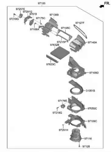 Резистор вентилятора печки HYUNDAI / KIA 97235D4000