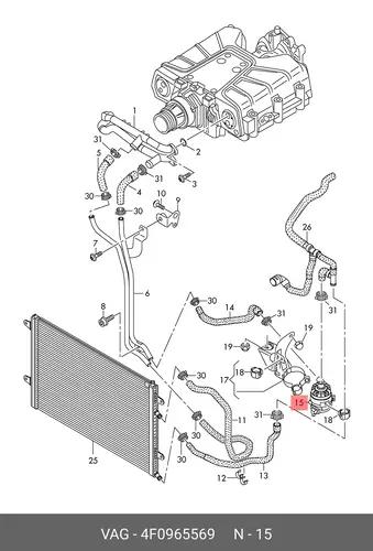 Wasserpumpe 4F0 965 569 VAG
