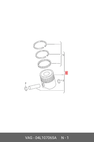Kolben 04L107065A VAG
