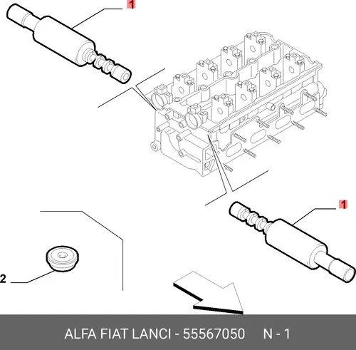 Elektroventil 55567050 FIAT