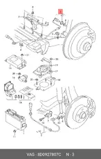 Датчик ABS VAG 8D0927807C