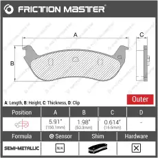 Тормозные колодки дисковые FRICTION MASTER MKD932