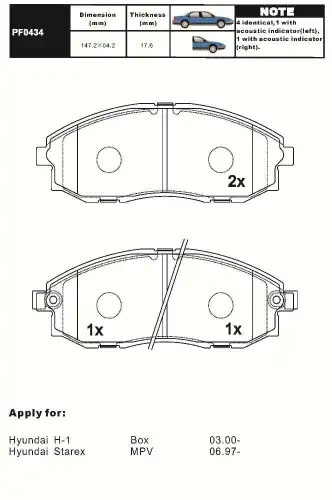 Тормозные колодки дисковые AIKO PF0434