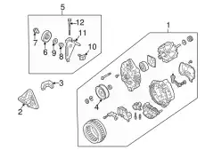 шкив генератора Maz K80118W11 MAZDA