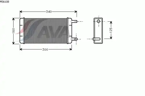 Радиатор печки AVA MS6108