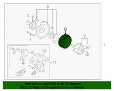 Статор генератора N3H118W45 MAZDA