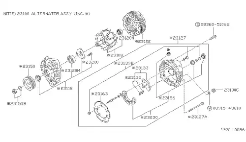 Ротор генератора 2310851S00 NISSAN