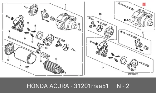 Бендикс стартера 31201RRAA51 HONDA